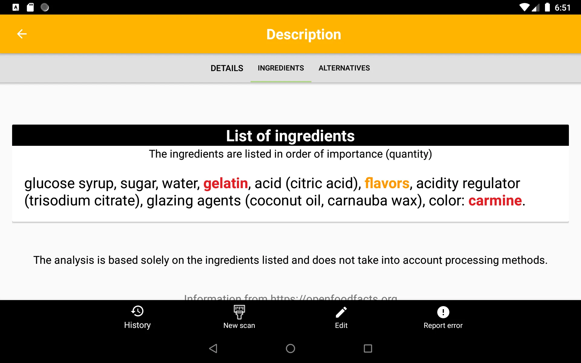 My Vegetarian Scanner | Indus Appstore | Screenshot