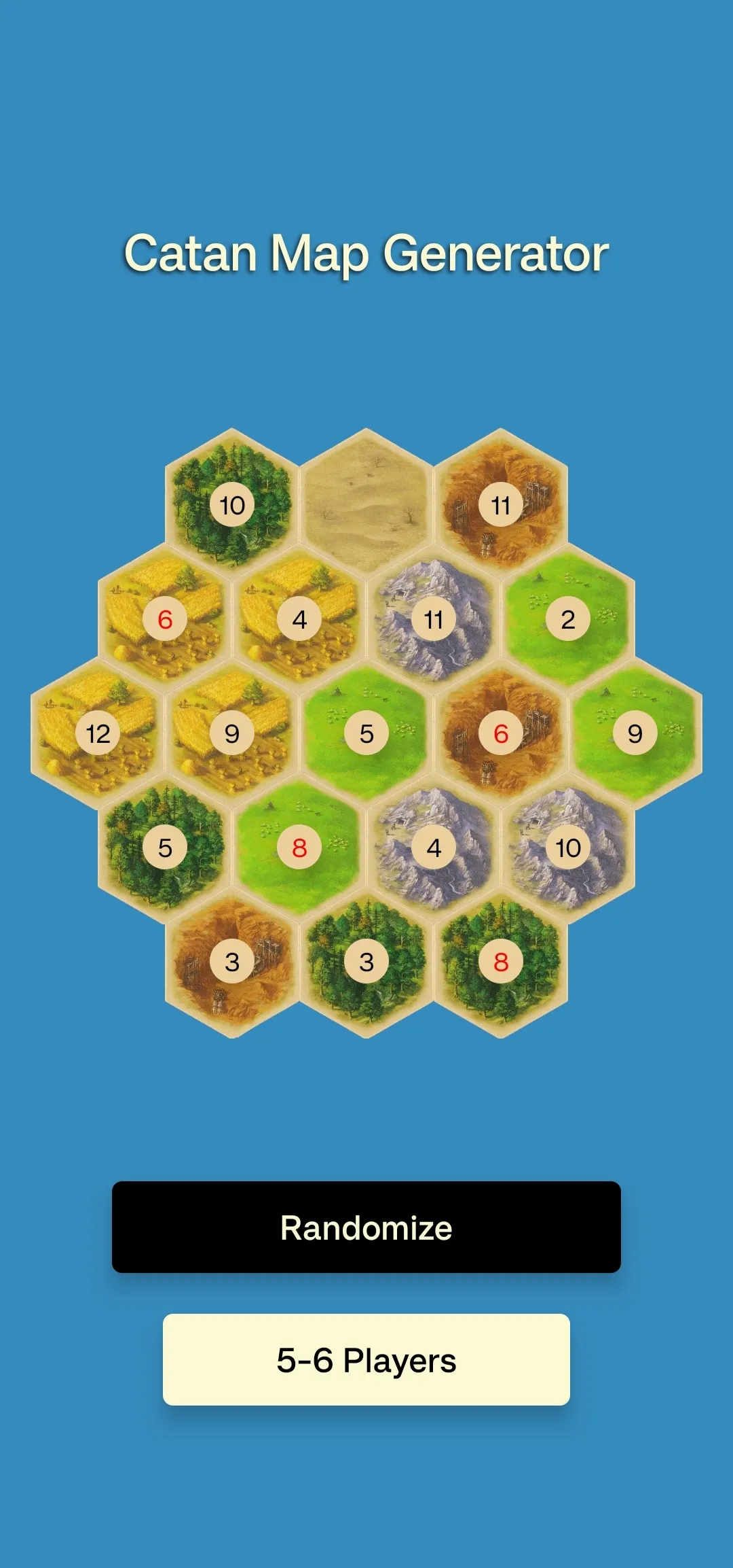 Catan Map Generator | Indus Appstore | Screenshot