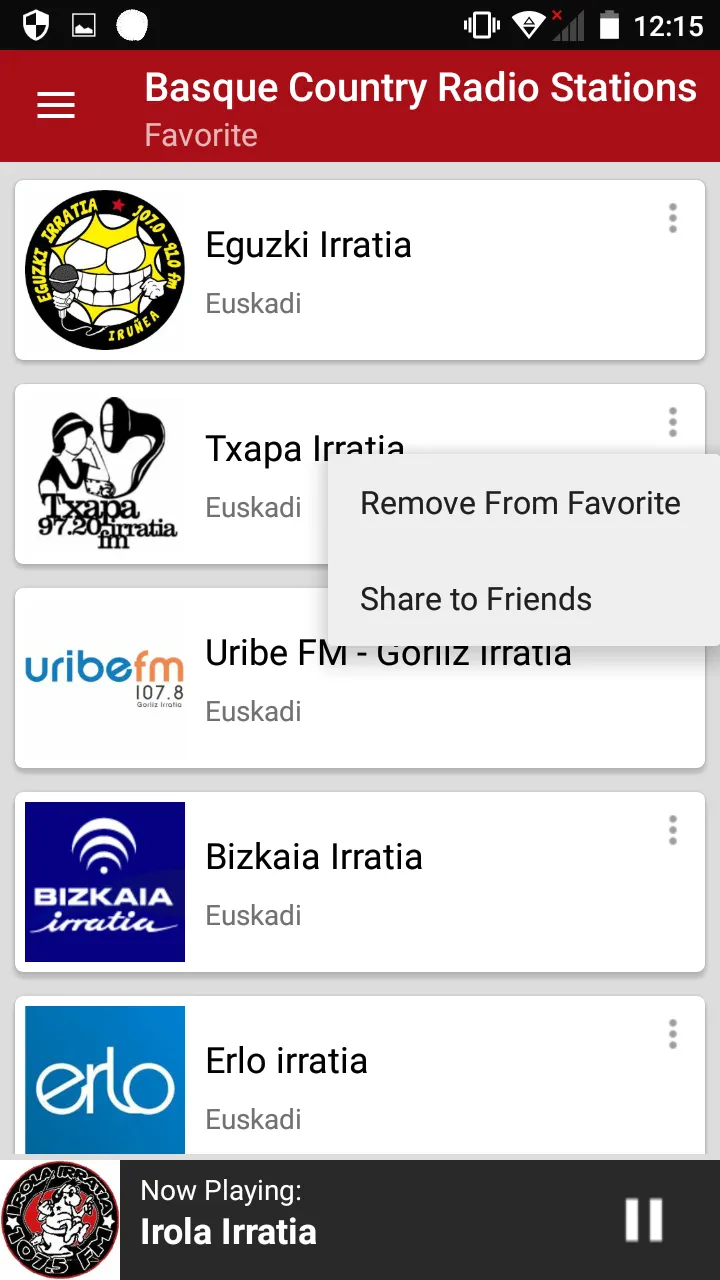 Basque Country Radio Stations | Indus Appstore | Screenshot