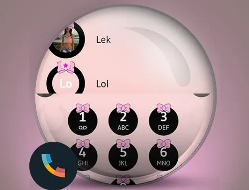 Theme Dialer Ribbon Pink | Indus Appstore | Screenshot