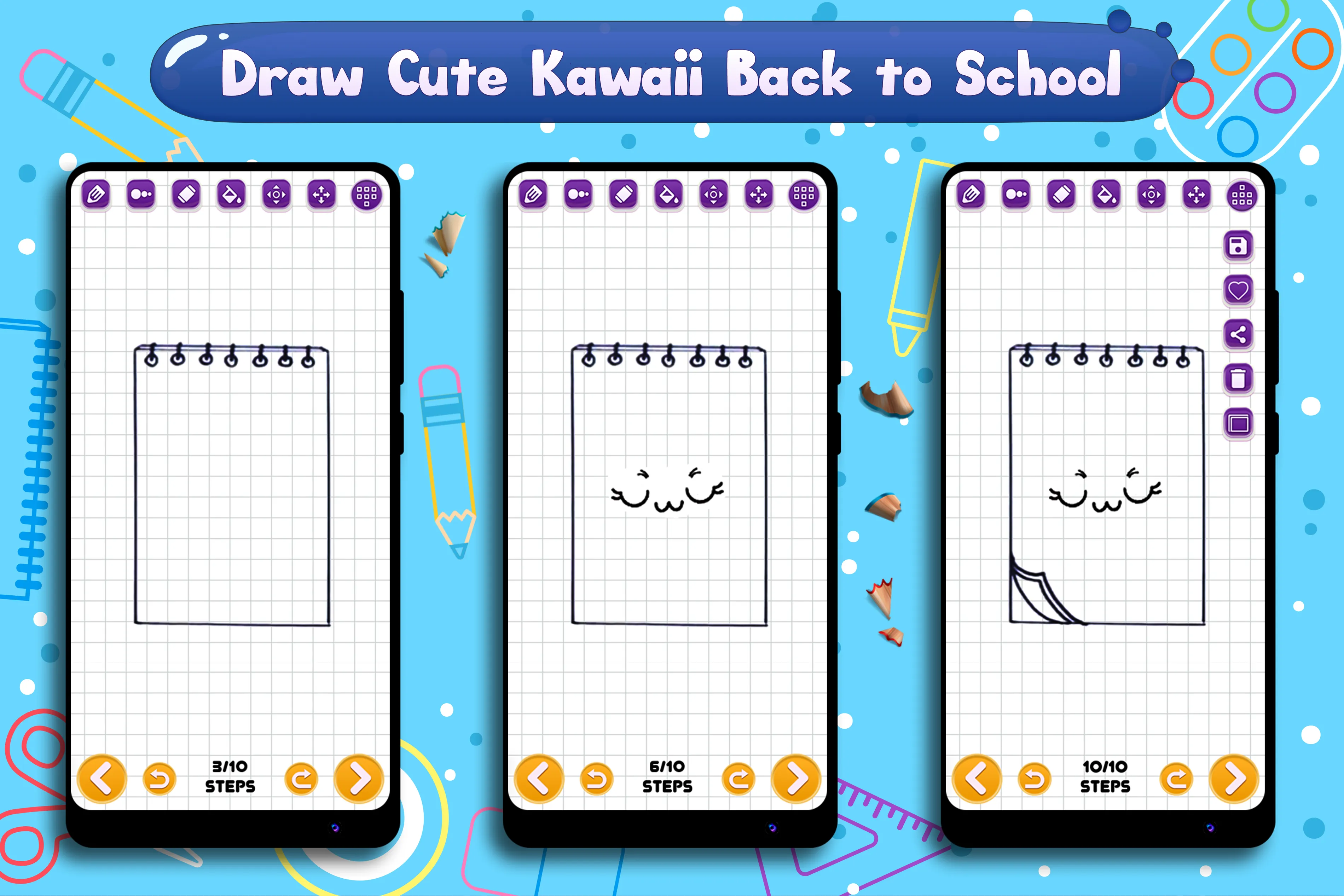 Learn to Draw School Supplies | Indus Appstore | Screenshot