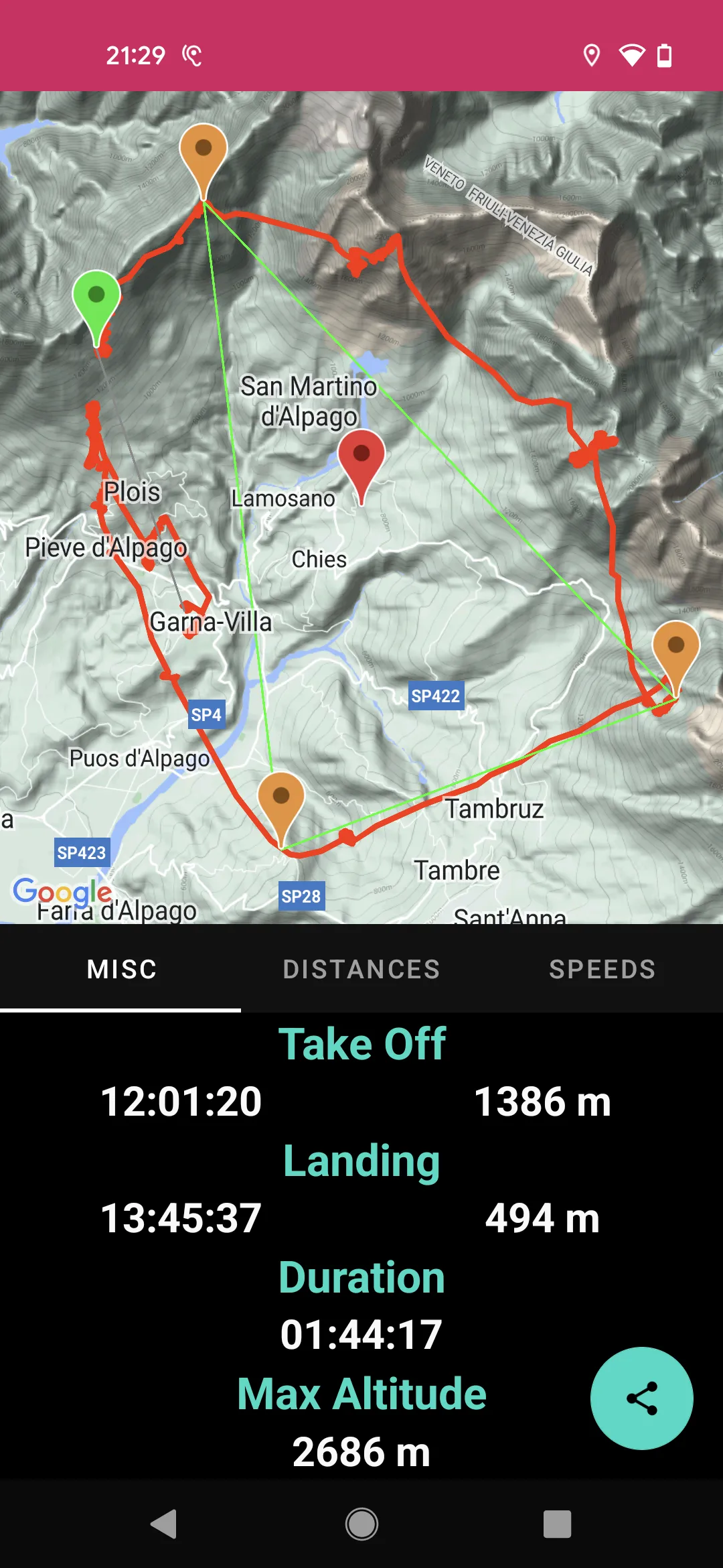 XC Vario | Paragliding Vario | Indus Appstore | Screenshot