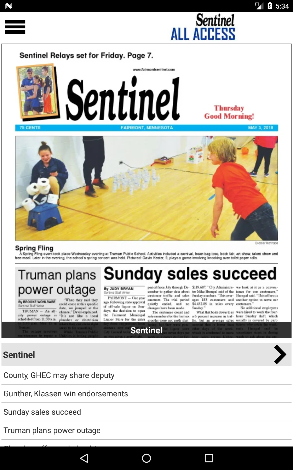 Fairmont Sentinel All Access | Indus Appstore | Screenshot