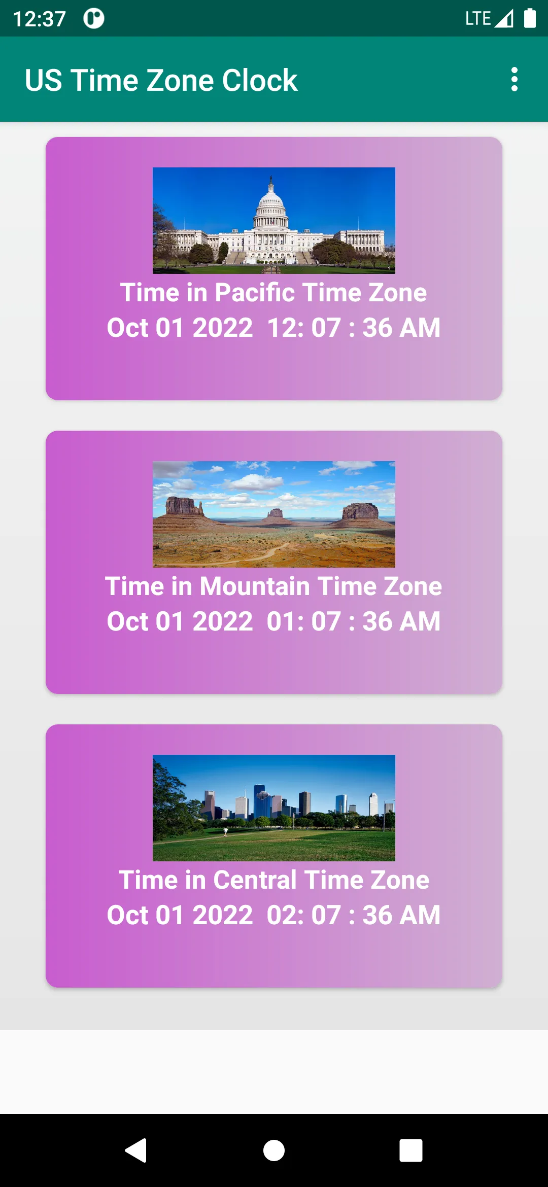 US Time Zone Clock | Indus Appstore | Screenshot