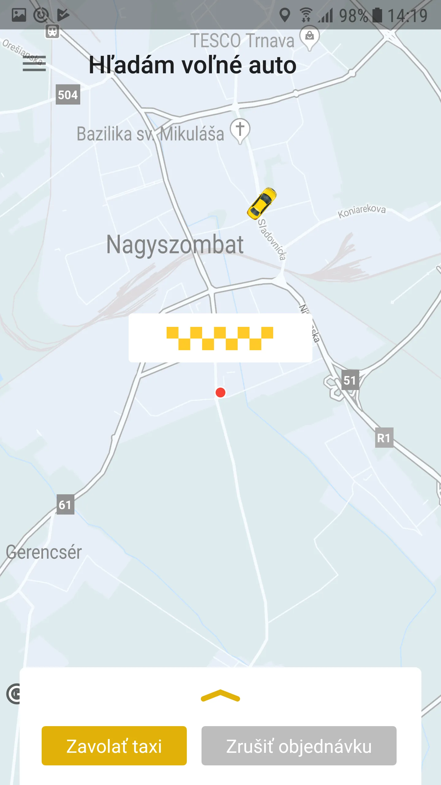 Yellow Taxi Trnava | Indus Appstore | Screenshot