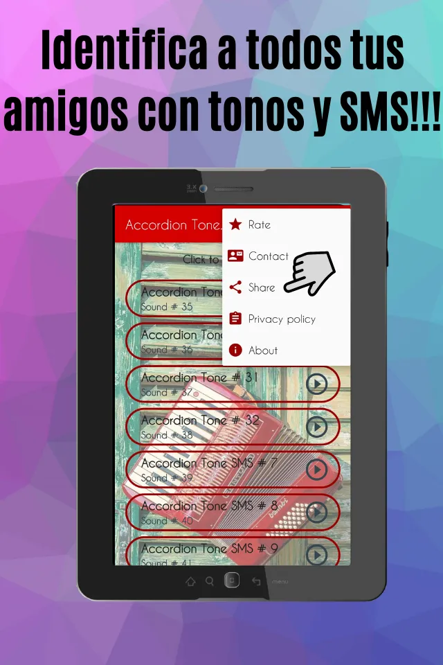 Tonos de acordeón, melodías. | Indus Appstore | Screenshot