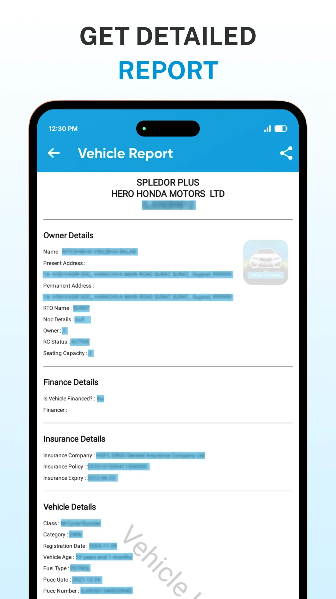 Vehicle Information App | Indus Appstore | Screenshot