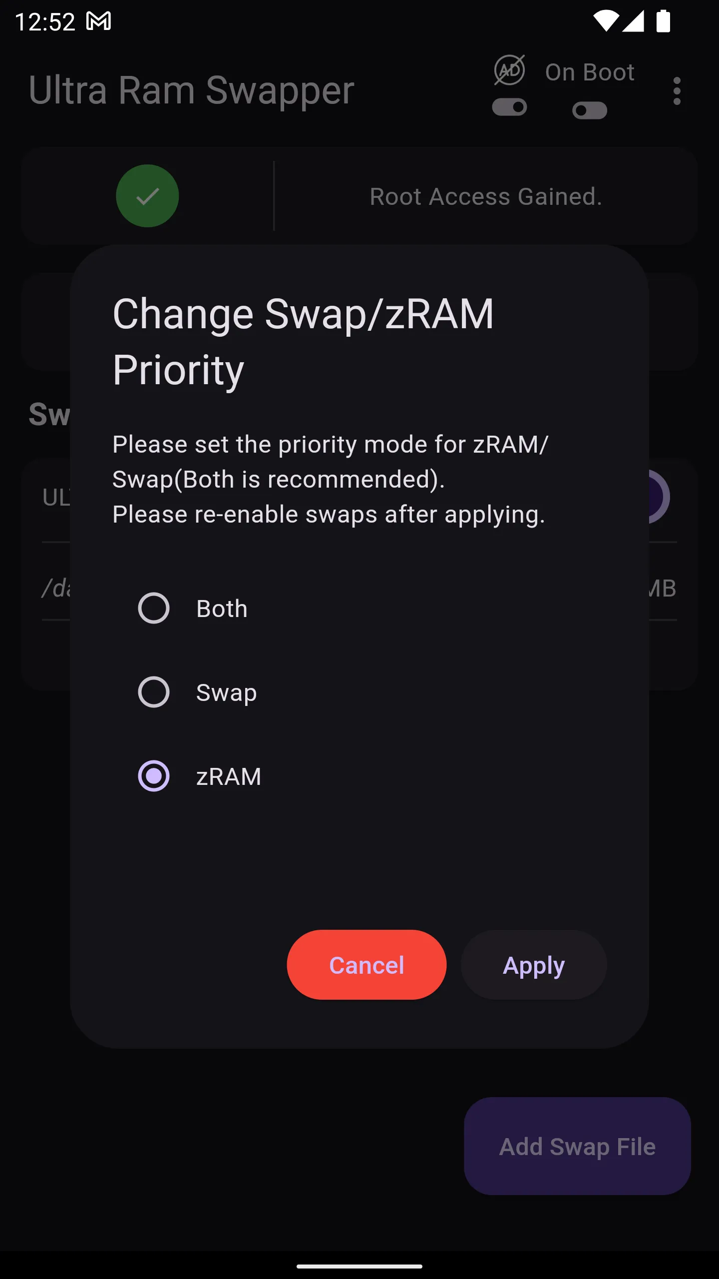 Ultra Ram Swapper | Indus Appstore | Screenshot