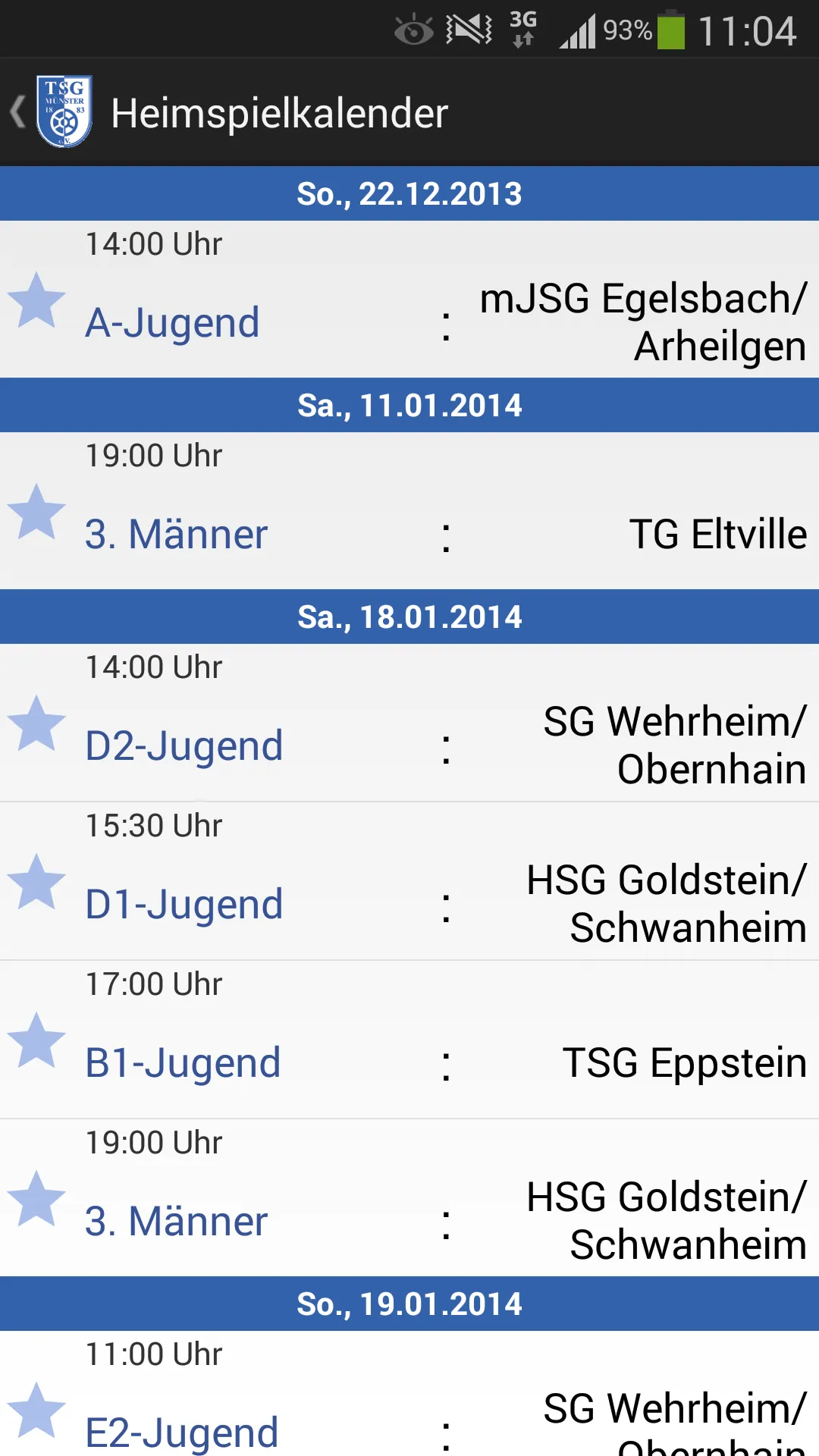 TSG Münster Handball | Indus Appstore | Screenshot