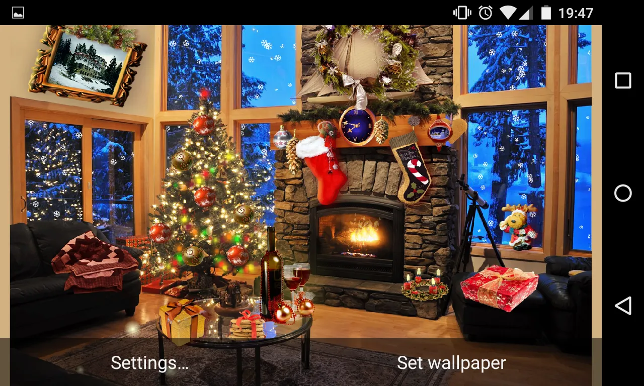 Christmas Fireplace Lwp | Indus Appstore | Screenshot