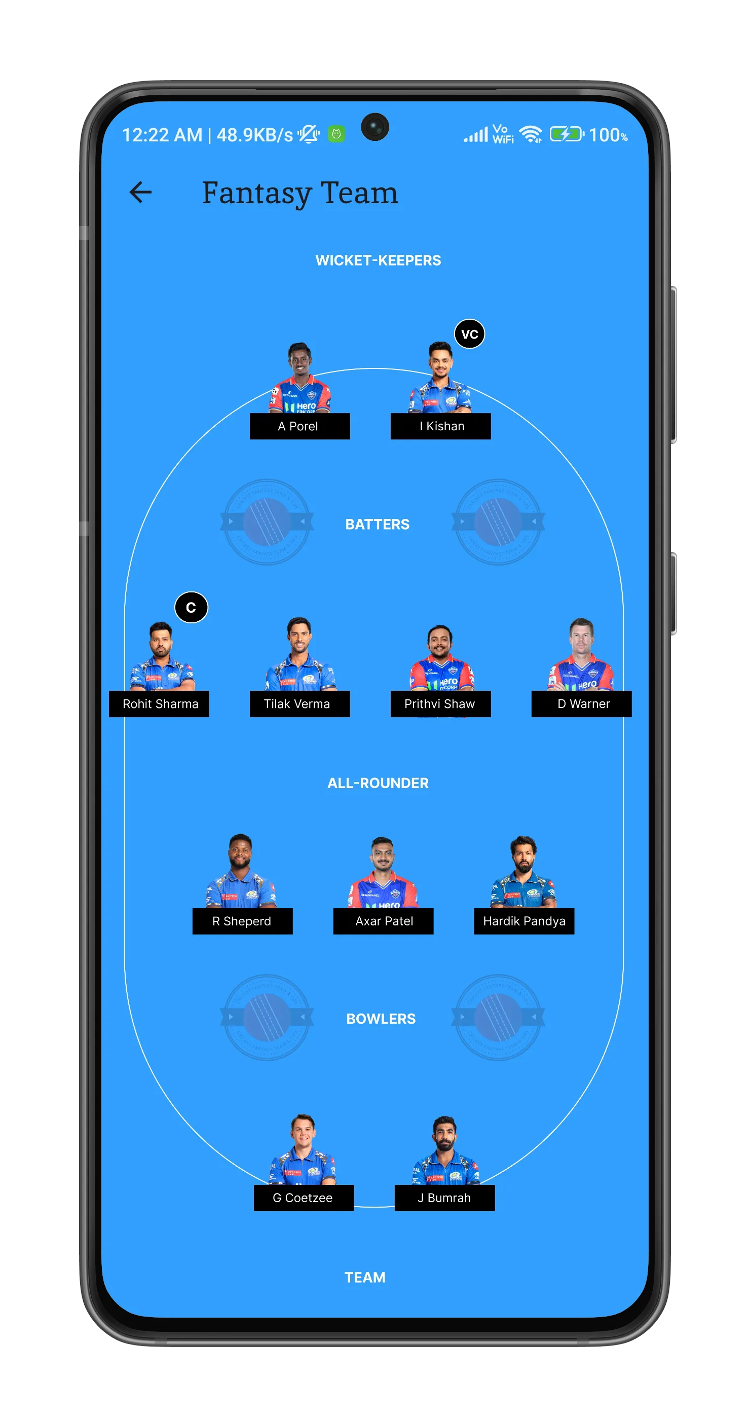 Cricket fantasy Tips & Teams | Indus Appstore | Screenshot