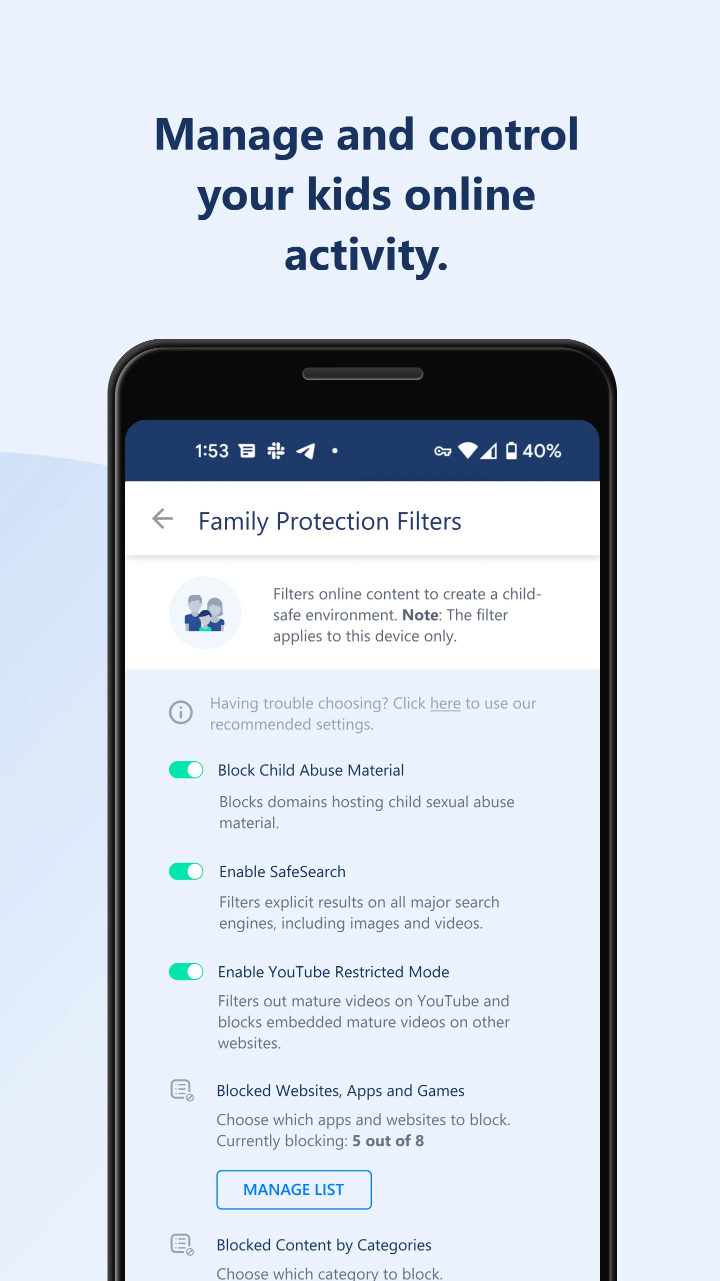 Safer Web - online protection | Indus Appstore | Screenshot