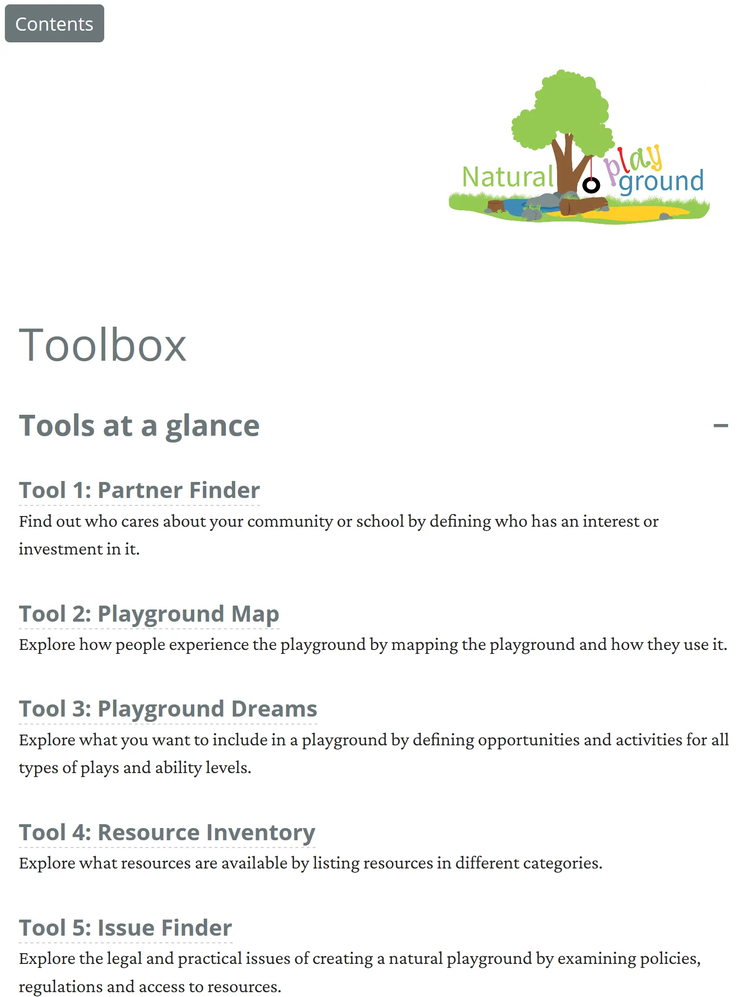 Natural Playgrounds Toolkit | Indus Appstore | Screenshot