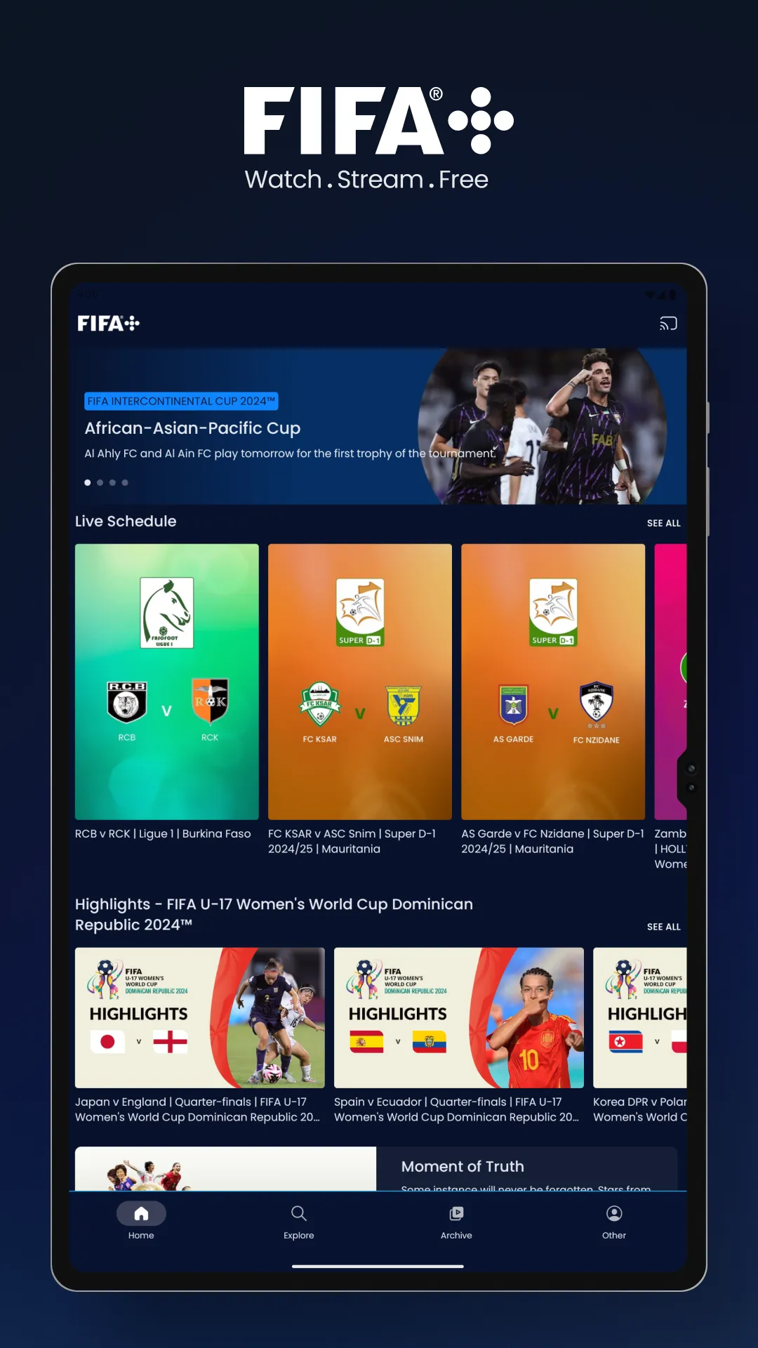 FIFA+ | Football entertainment | Indus Appstore | Screenshot