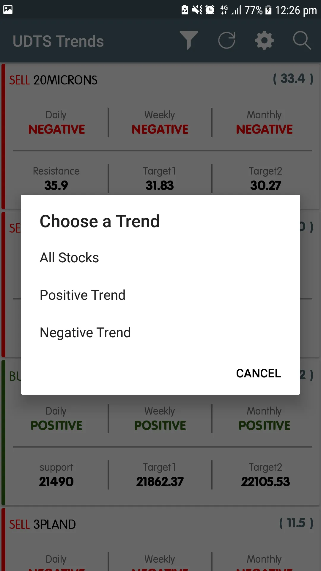 UDTS Stock Trend Finder Daily  | Indus Appstore | Screenshot