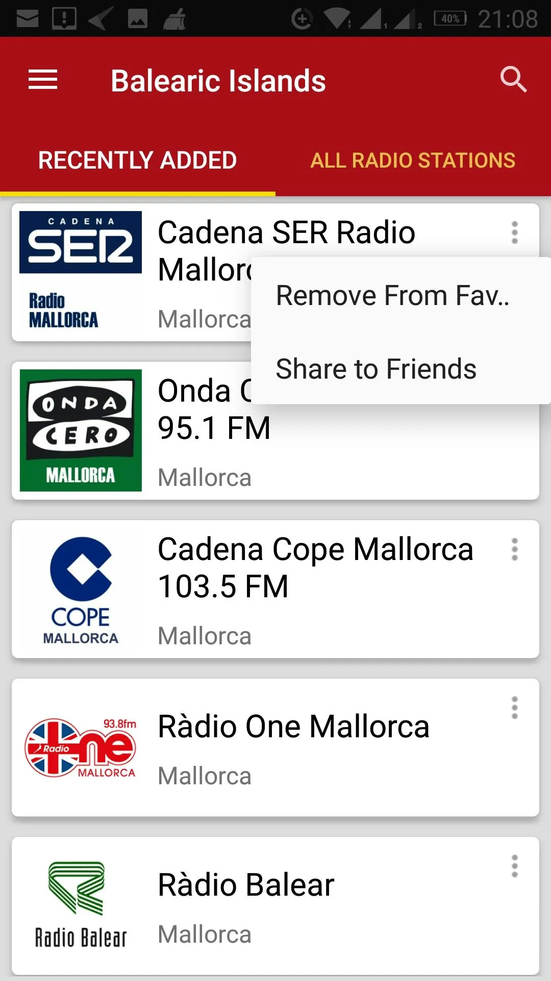 Balearic Islands Radio Station | Indus Appstore | Screenshot