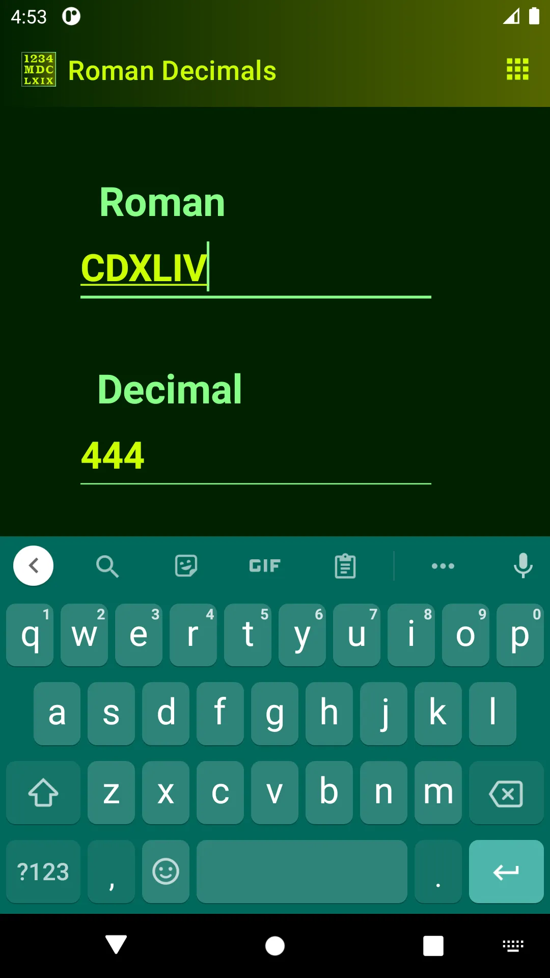 Roman Decimals | Indus Appstore | Screenshot