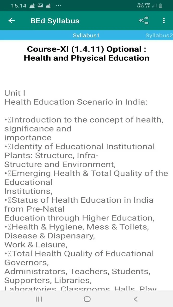 BEd Syllabus | Indus Appstore | Screenshot