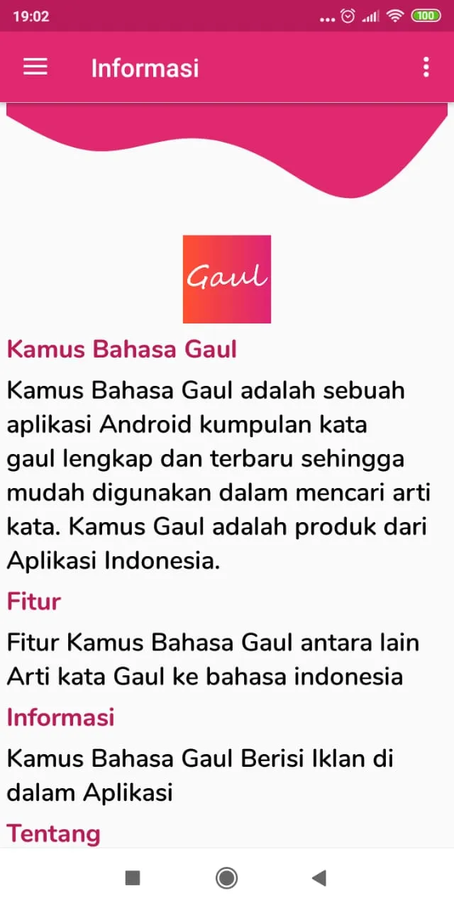 Kamus Bahasa Gaul Offline | Indus Appstore | Screenshot