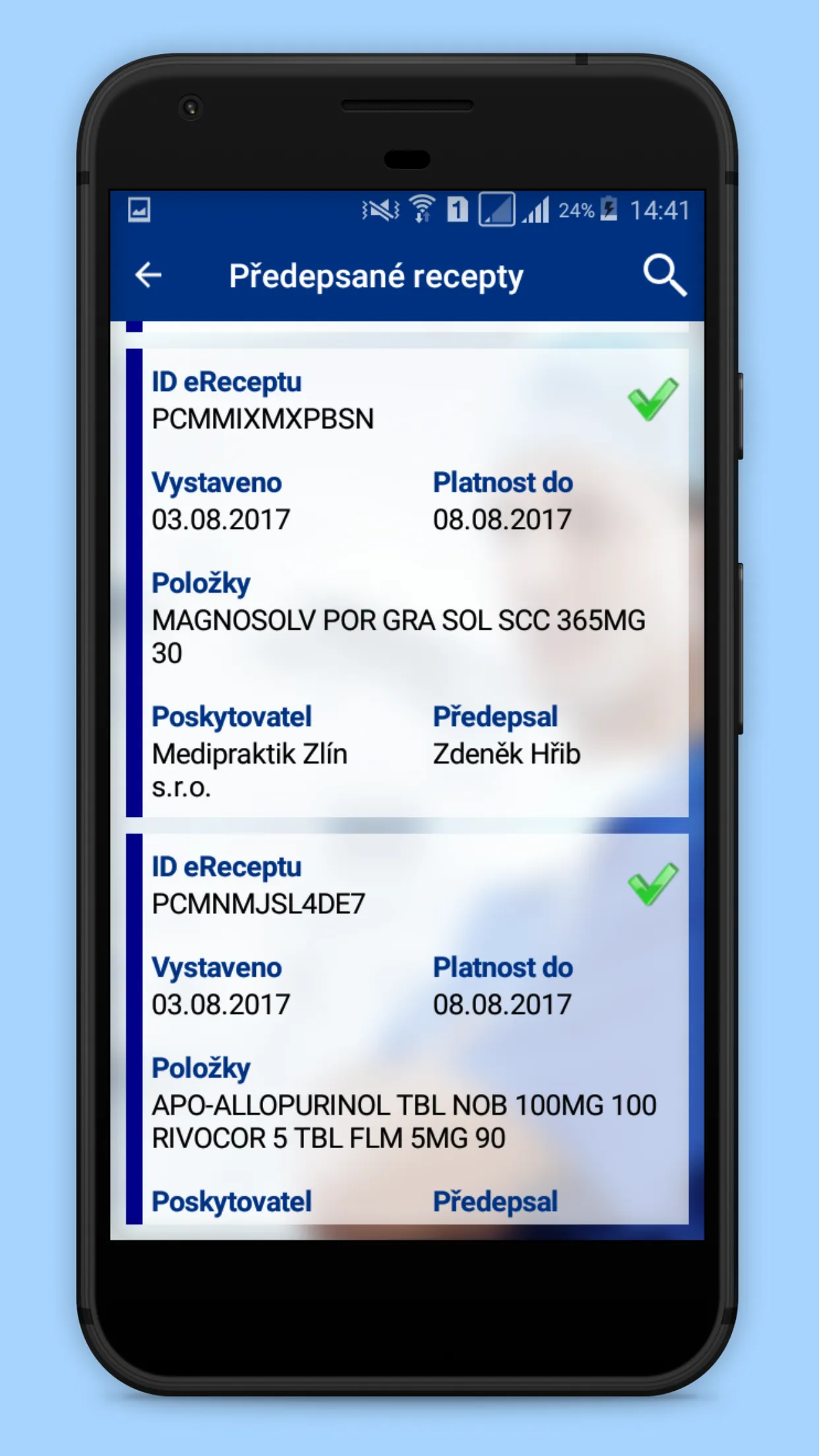 eRecept Lékař | Indus Appstore | Screenshot