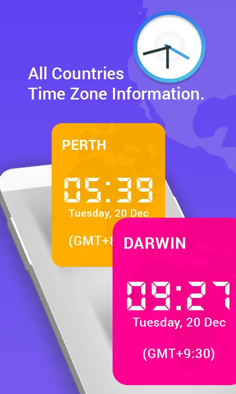 World Clock : All Country Time | Indus Appstore | Screenshot