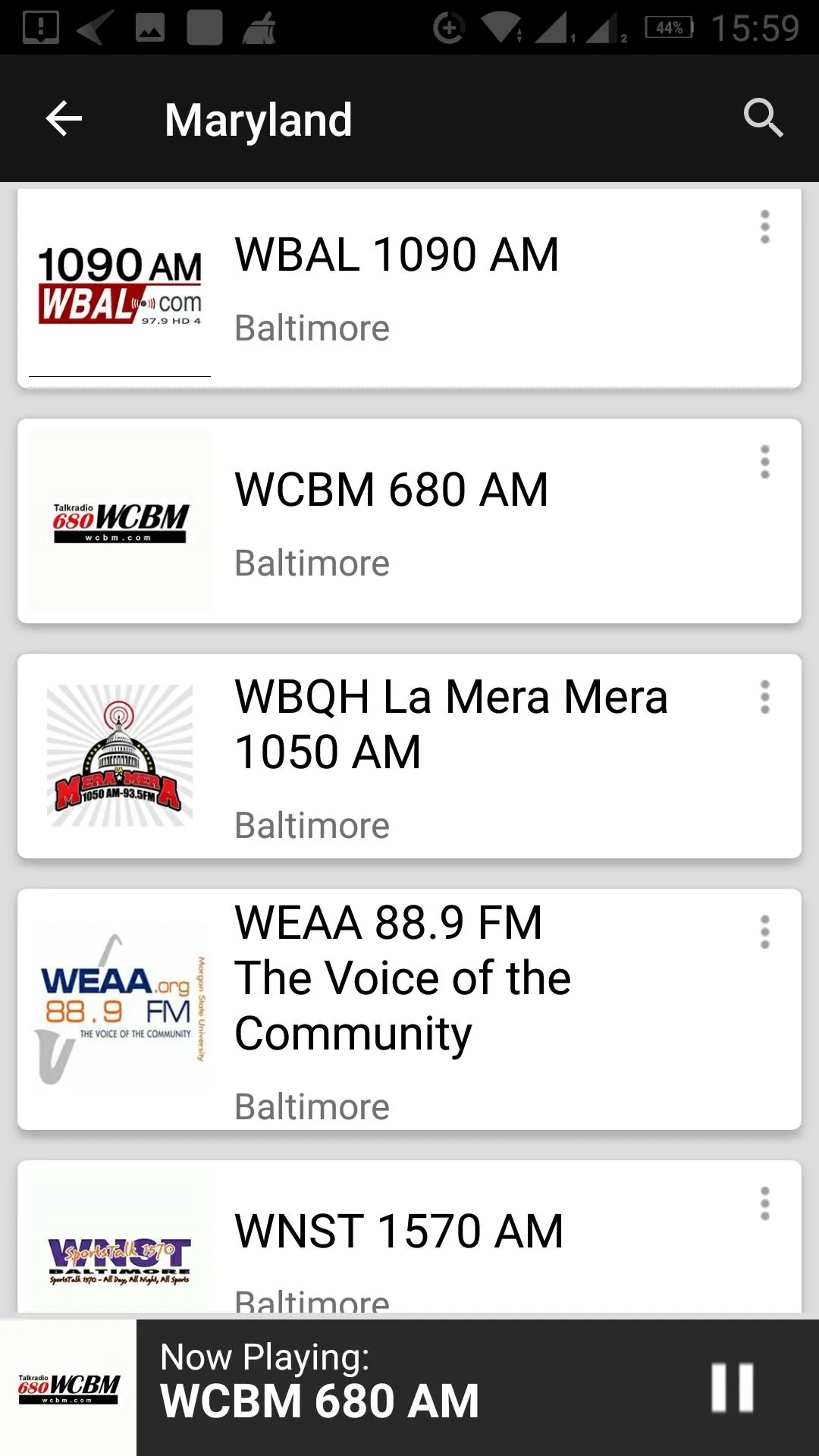 Maryland Radio Stations - USA | Indus Appstore | Screenshot