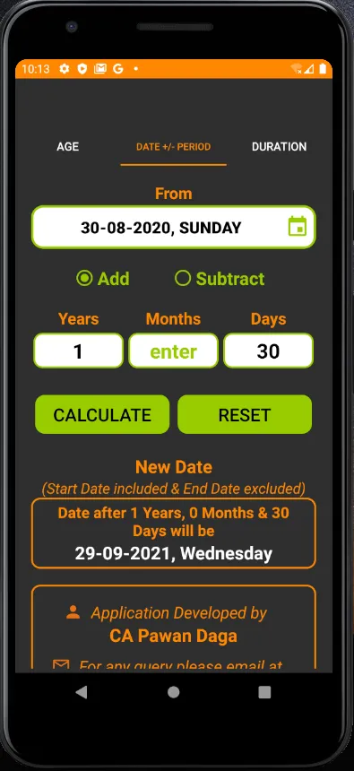 Date Calculator : Age | Date + | Indus Appstore | Screenshot