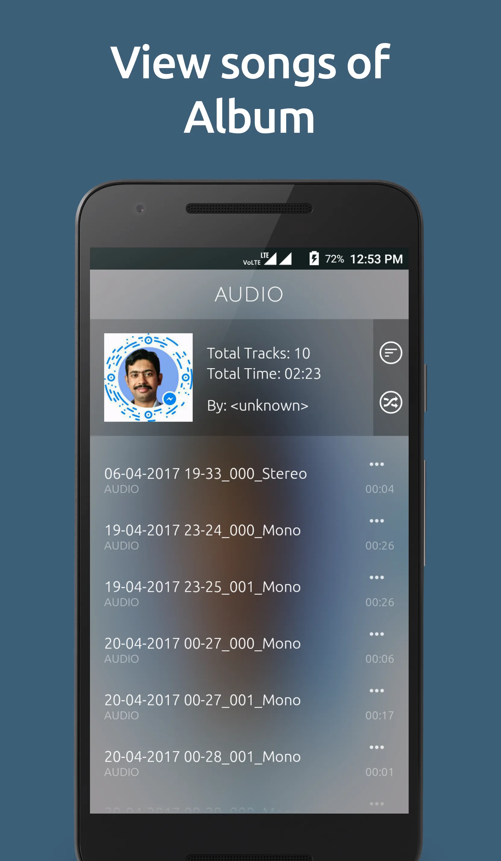 KDabhi Music Player | Indus Appstore | Screenshot