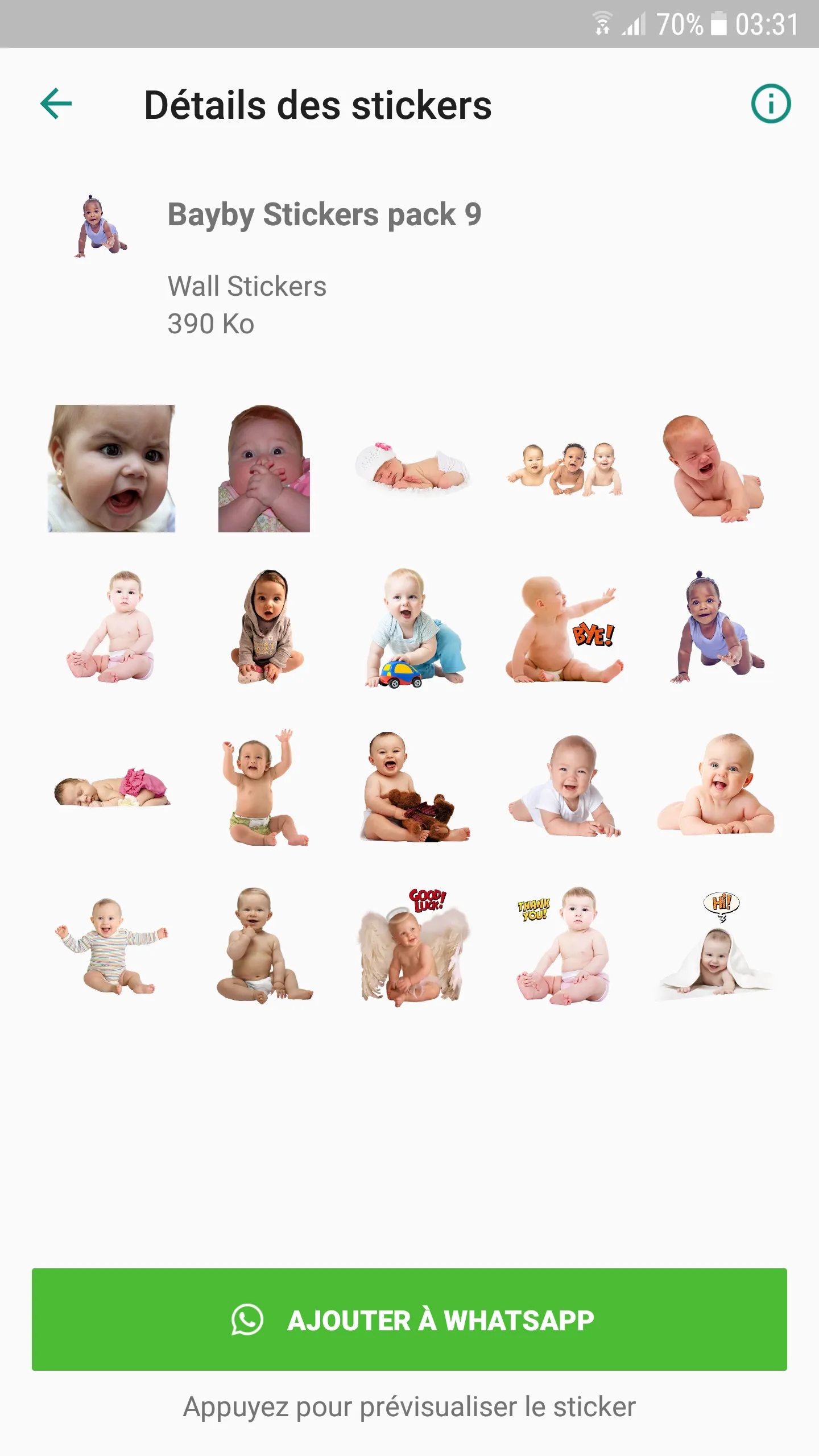 Cute Babies Stickers Animated | Indus Appstore | Screenshot