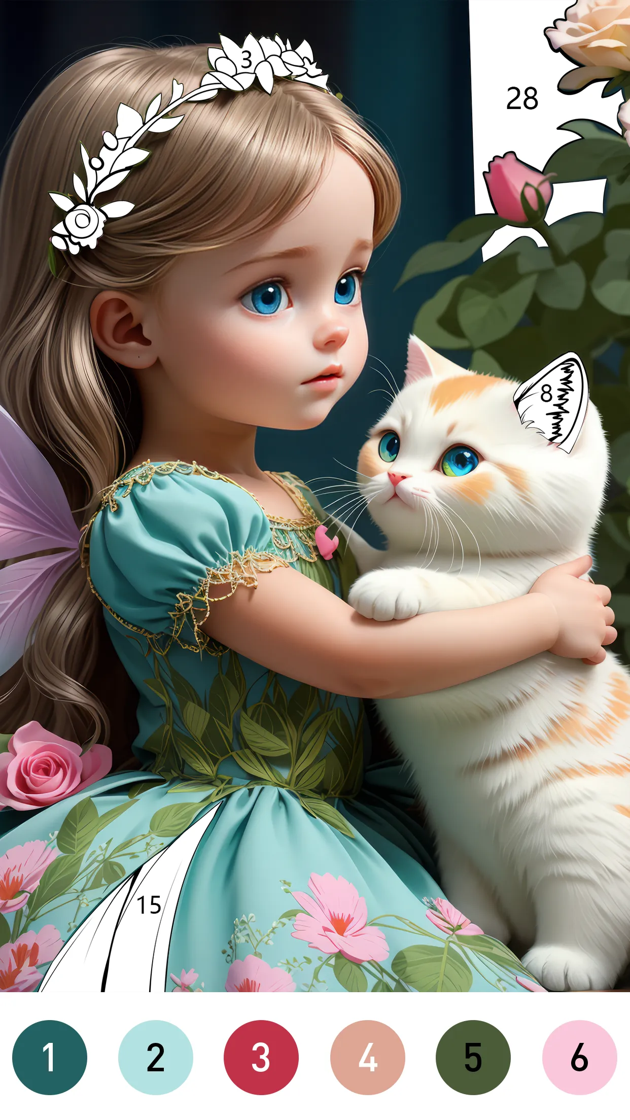 Fairytale Color by number game | Indus Appstore | Screenshot