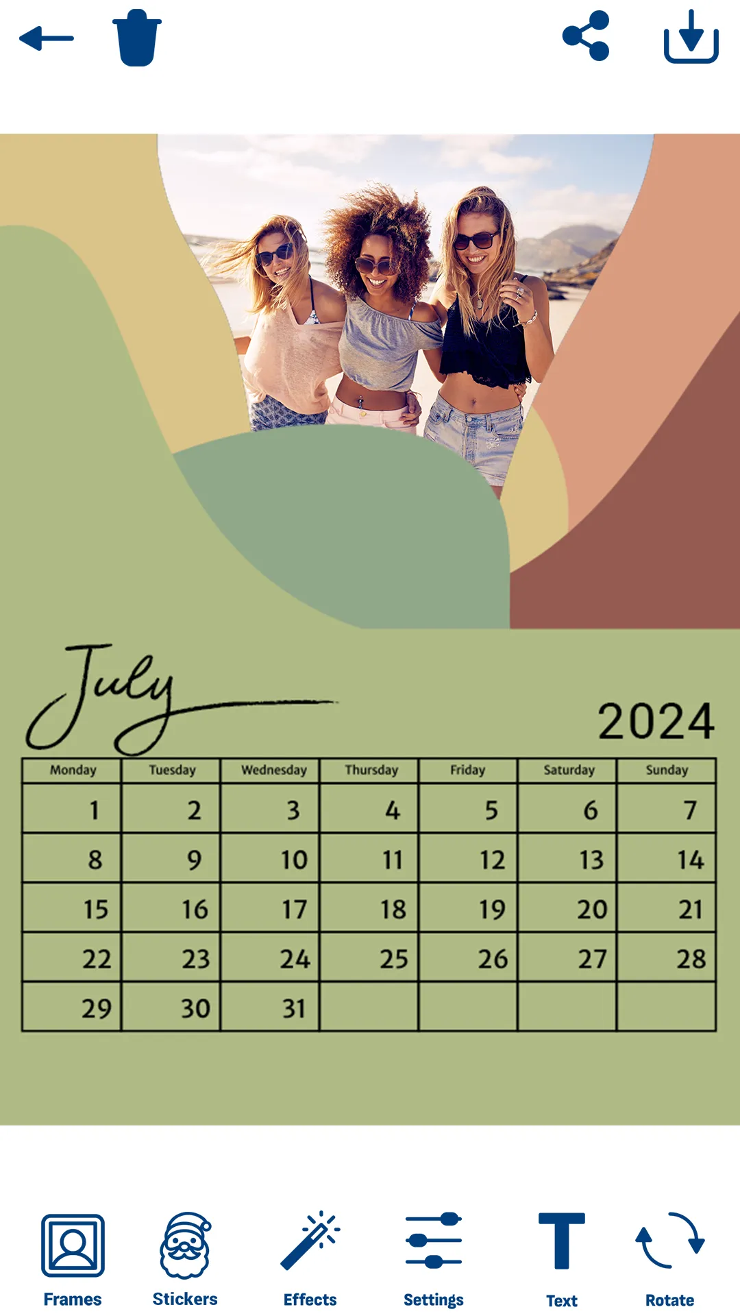 Calendar Photo Frames | Indus Appstore | Screenshot