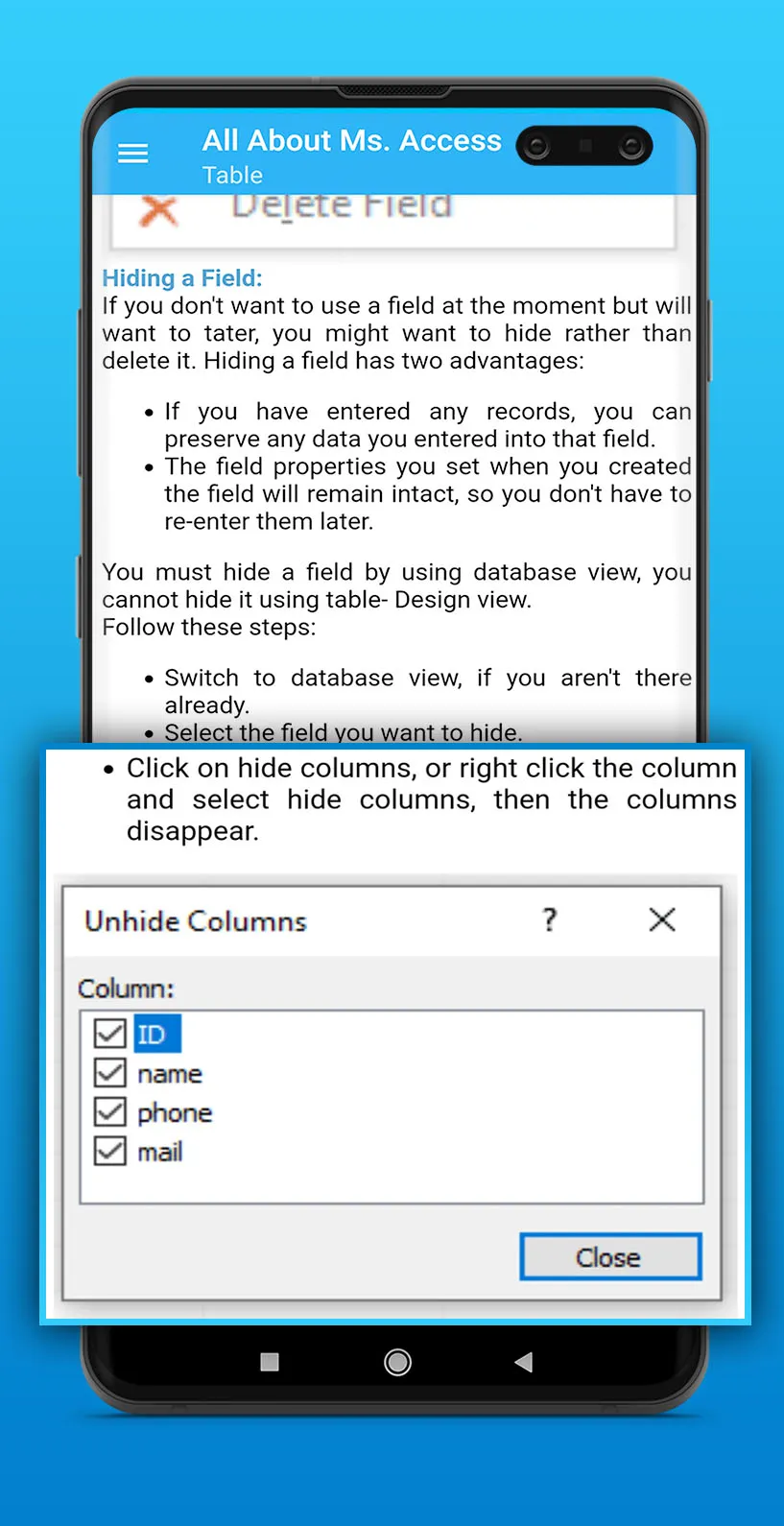 MS Access tutorial - Course | Indus Appstore | Screenshot