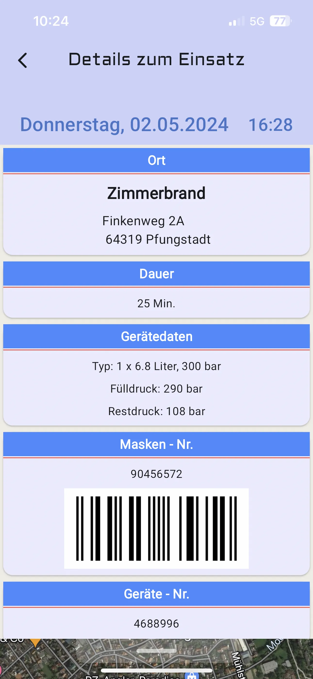 Atemschutz - Tagebuch | Indus Appstore | Screenshot