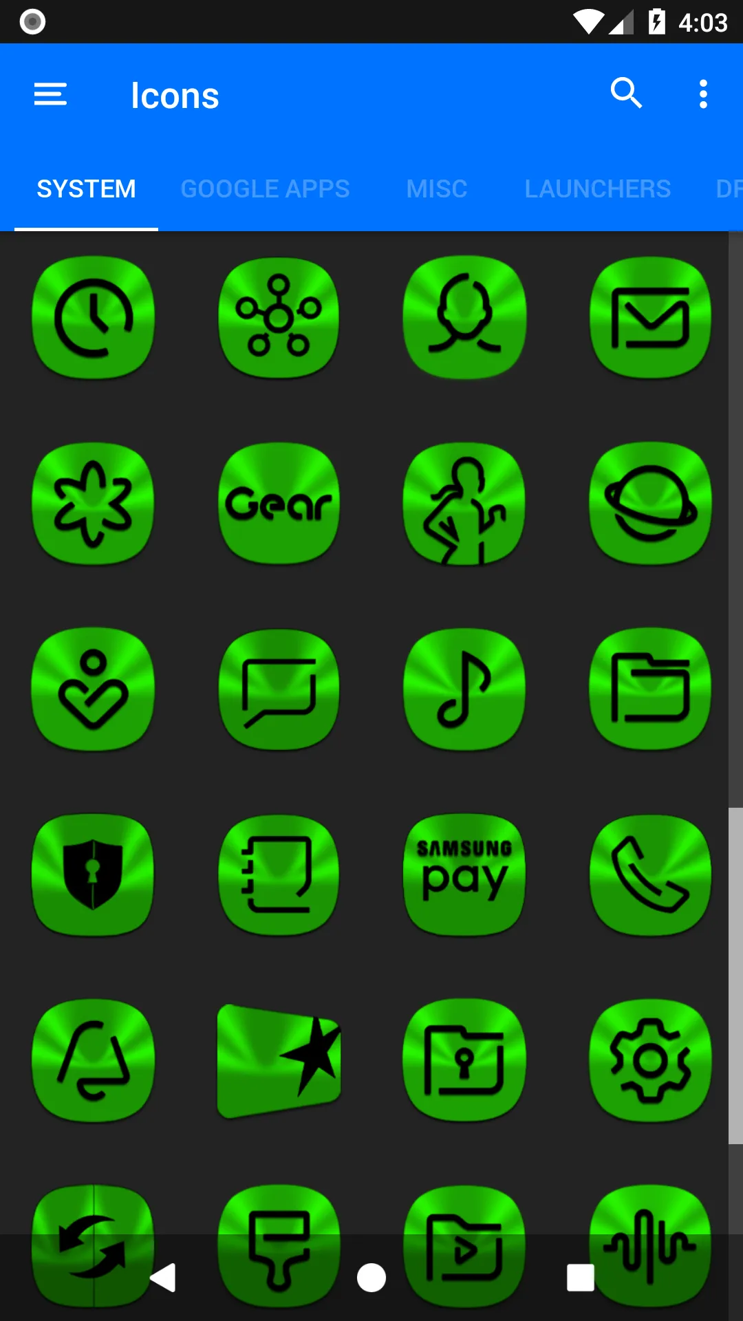 Green and Black Icon Pack | Indus Appstore | Screenshot