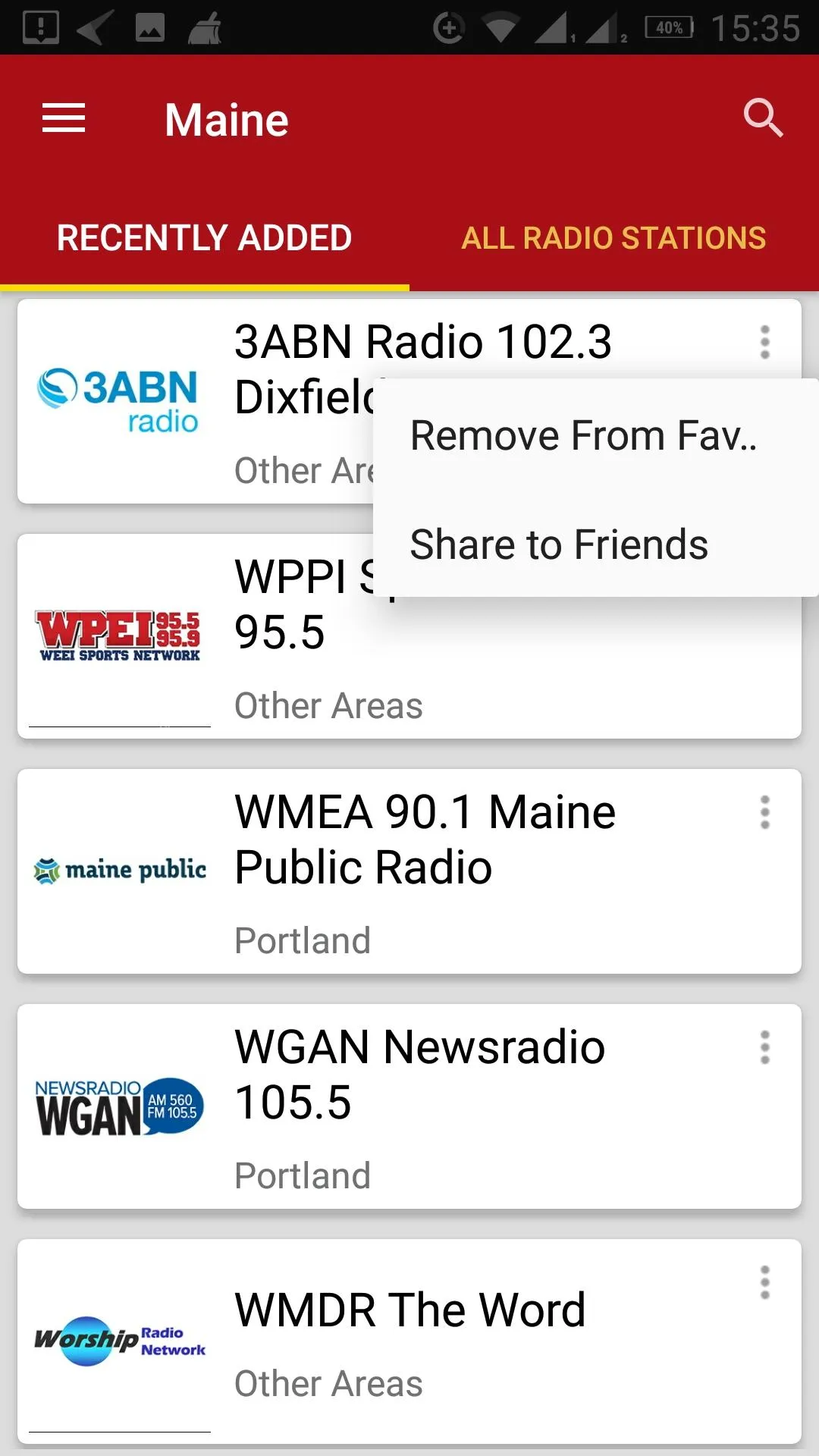 Maine Radio Stations - USA | Indus Appstore | Screenshot