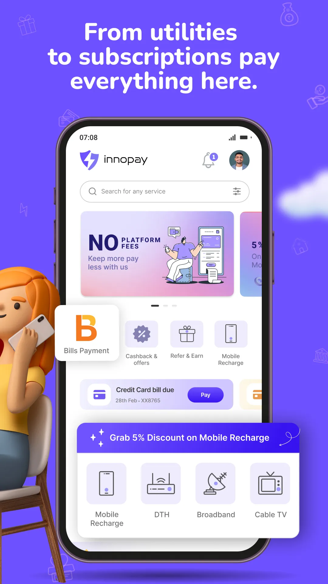 Innopay: Recharge & Bills | Indus Appstore | Screenshot