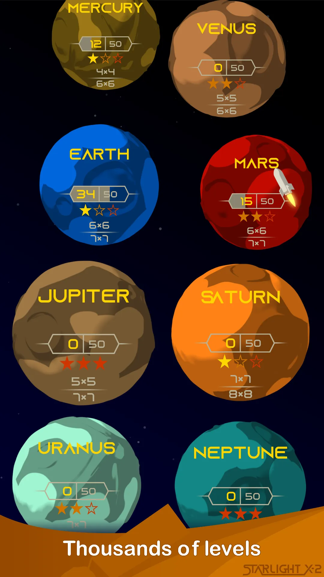 Starlight X-2: Space Sudoku | Indus Appstore | Screenshot