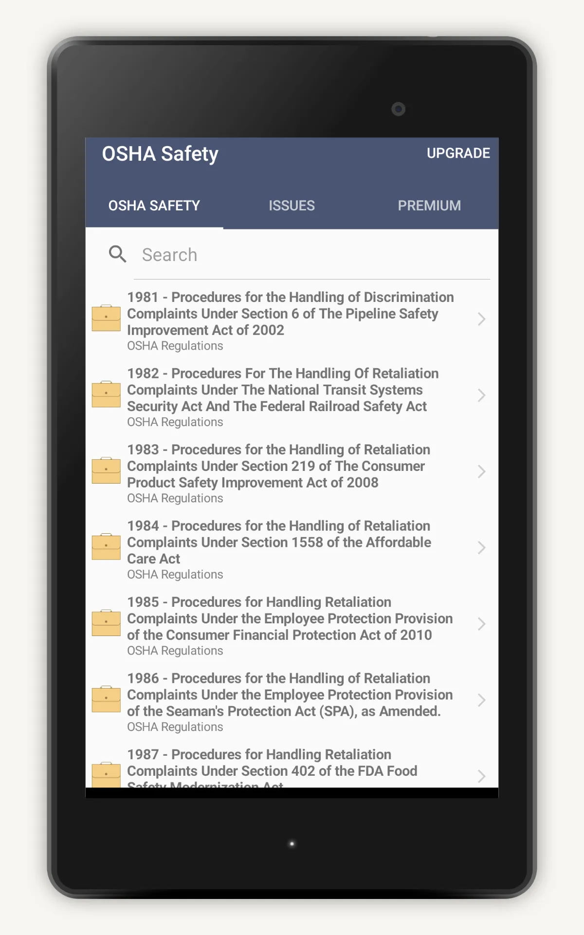 OSHA Safety Regulations Guide | Indus Appstore | Screenshot