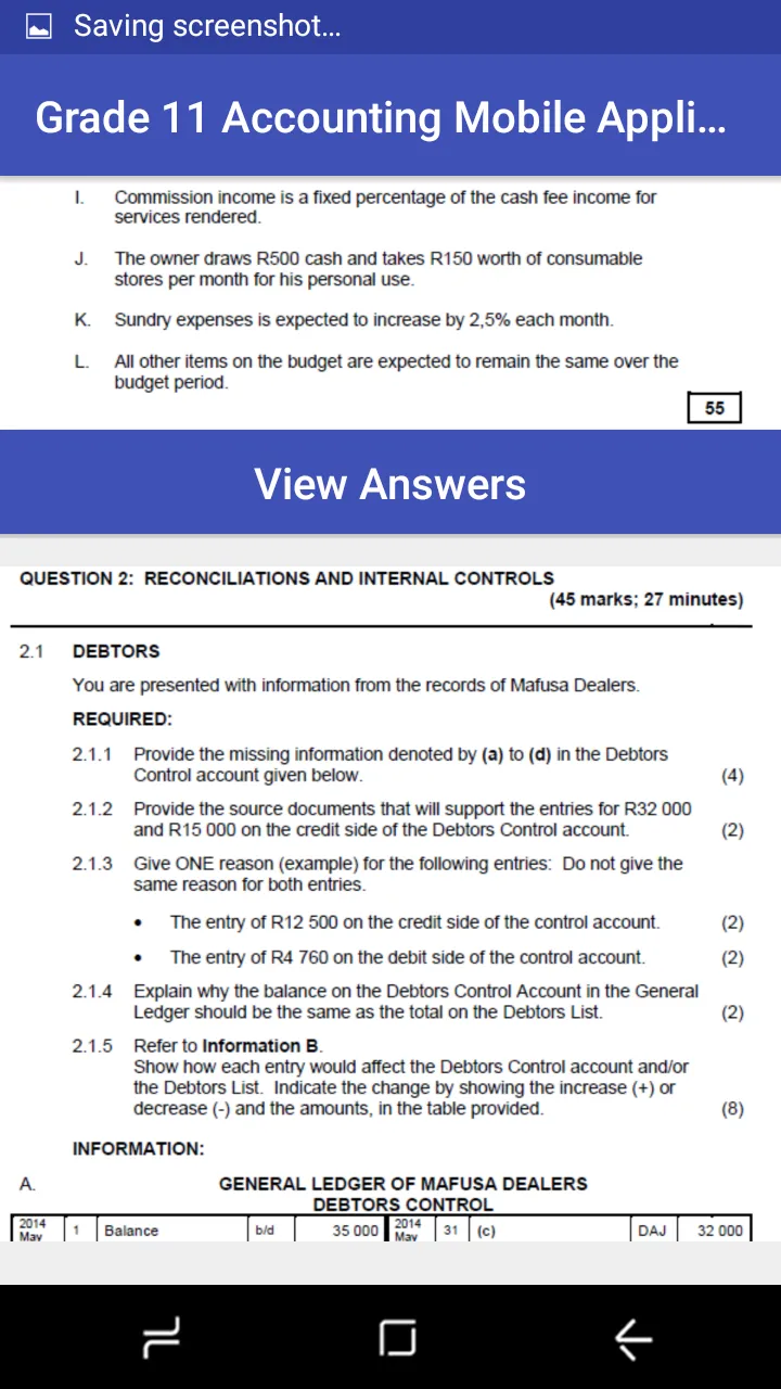 Grade 11 Accounting | Indus Appstore | Screenshot