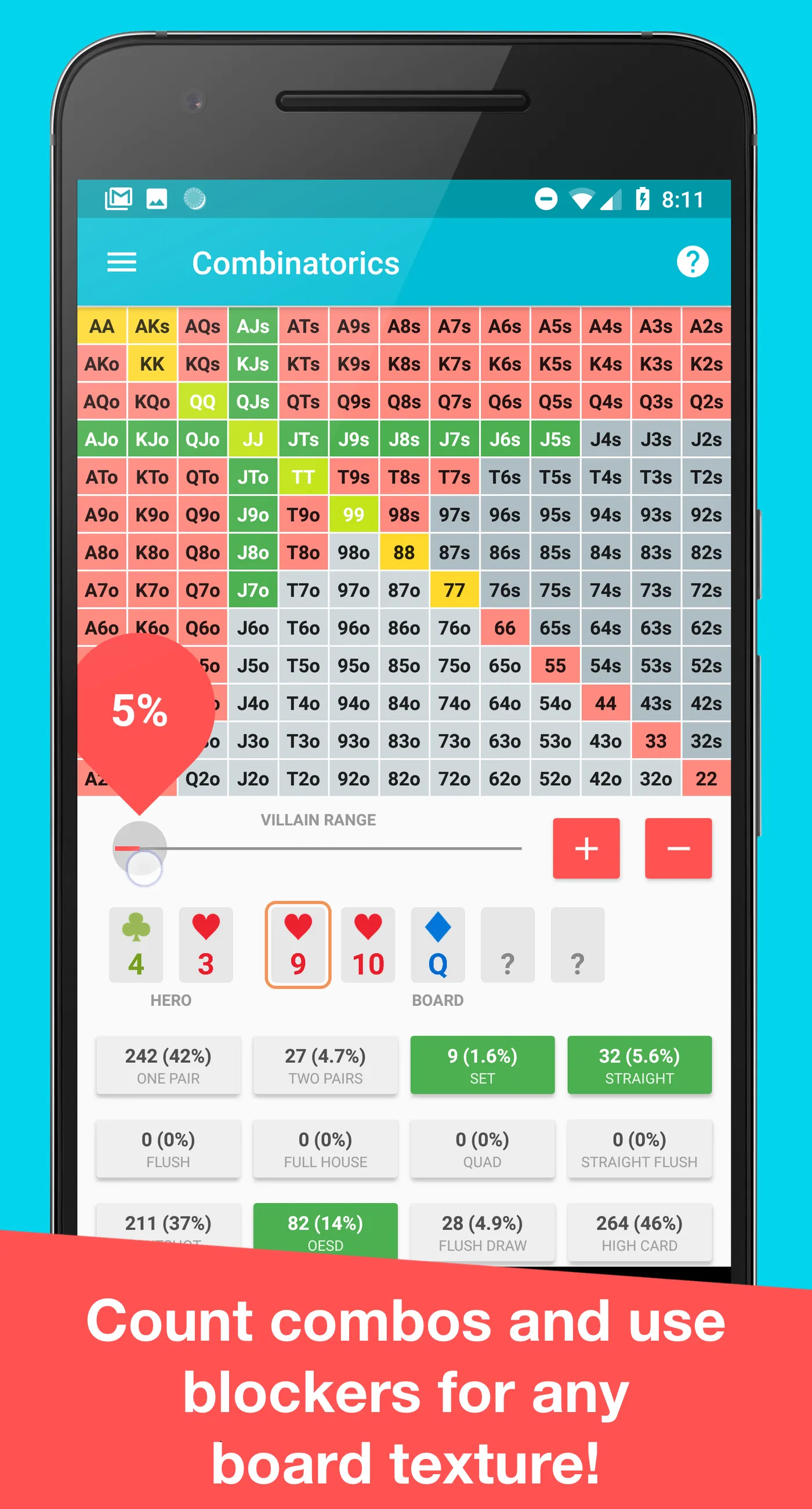 Preflop+ Poker GTO Nash Charts | Indus Appstore | Screenshot