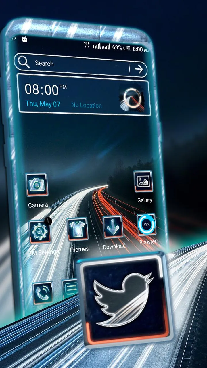Highway Speed Launcher Theme | Indus Appstore | Screenshot