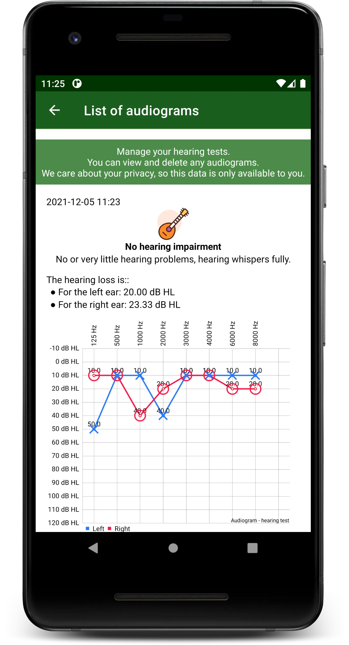 Audiogram - hearing test | Indus Appstore | Screenshot