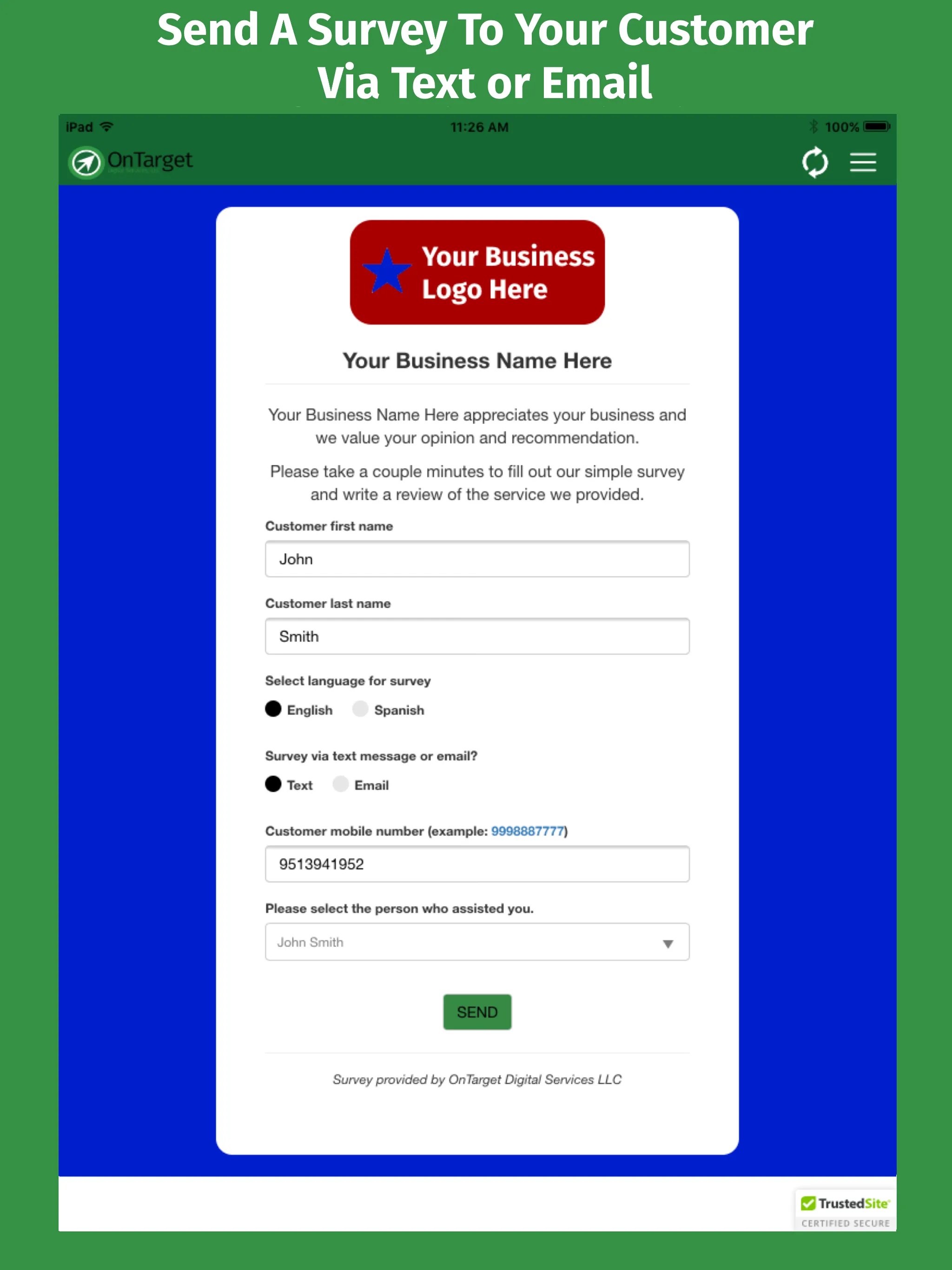 OnTarget-Send A Survey | Indus Appstore | Screenshot