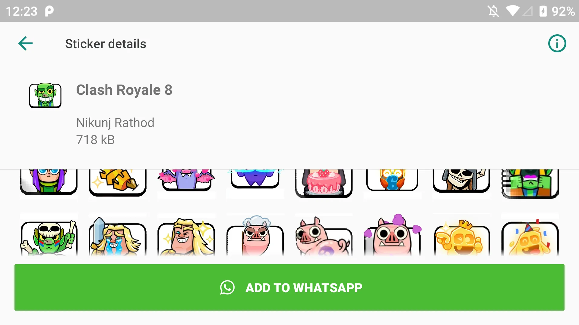 Clash Royalee Stickers | Indus Appstore | Screenshot