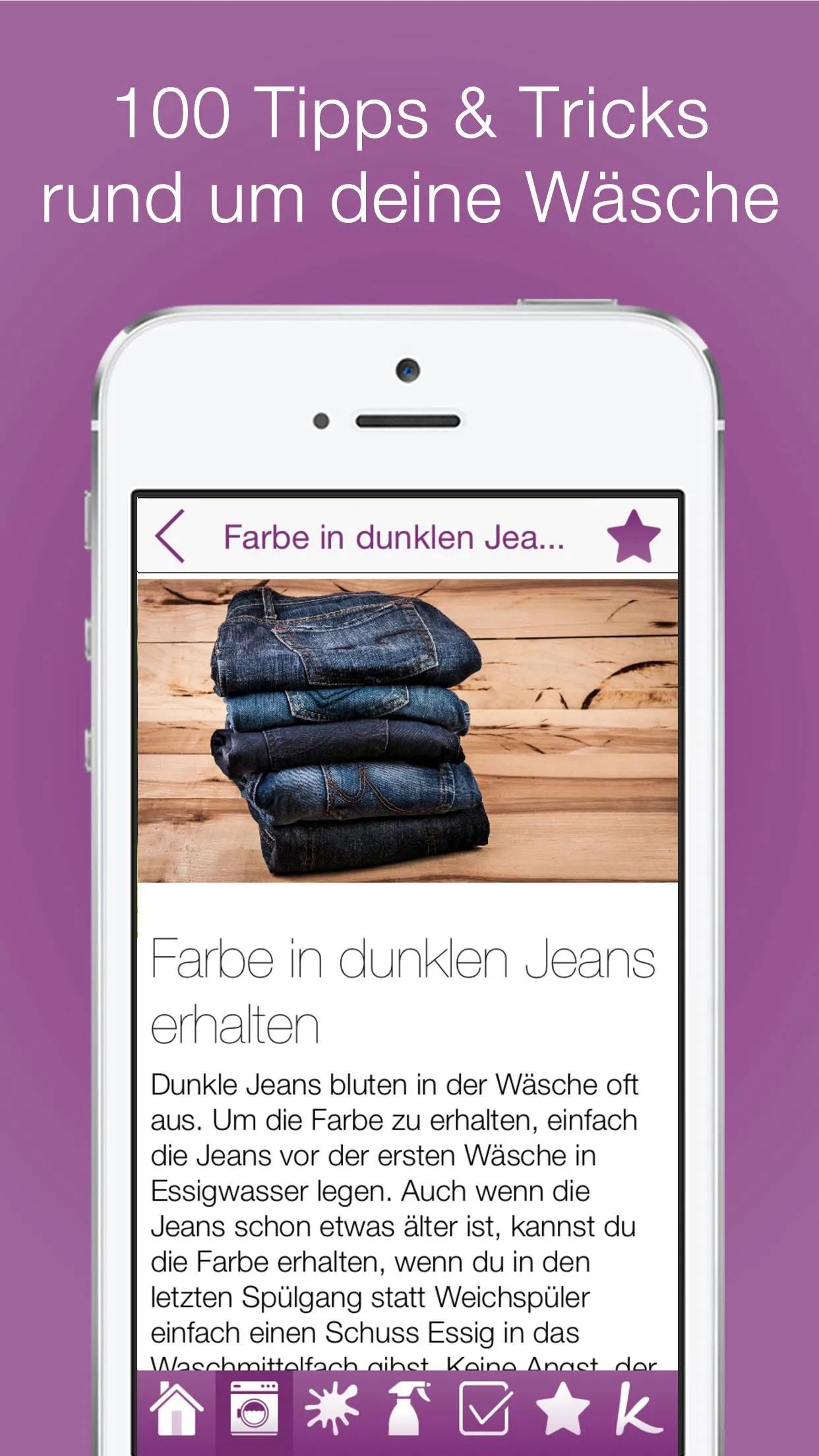 100 Tipps für deine Wäsche | Indus Appstore | Screenshot