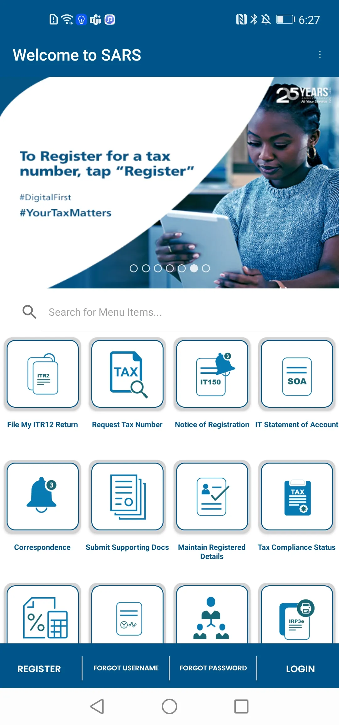 SARS Mobile eFiling | Indus Appstore | Screenshot