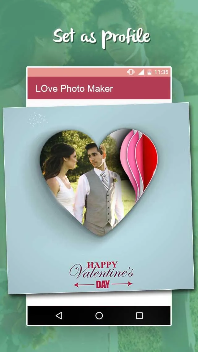 Valentine Day Photo Frame | Indus Appstore | Screenshot