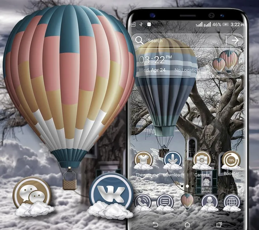 Balloon Tree Launcher Theme | Indus Appstore | Screenshot