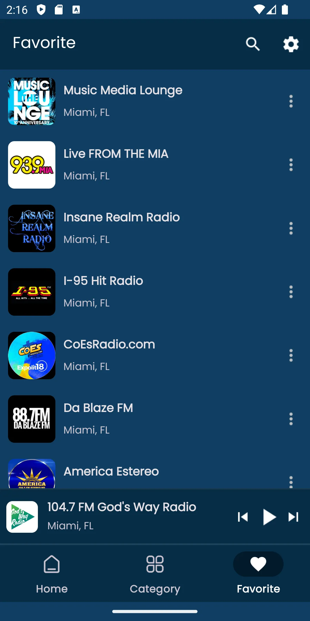 Radios from Miami | Indus Appstore | Screenshot