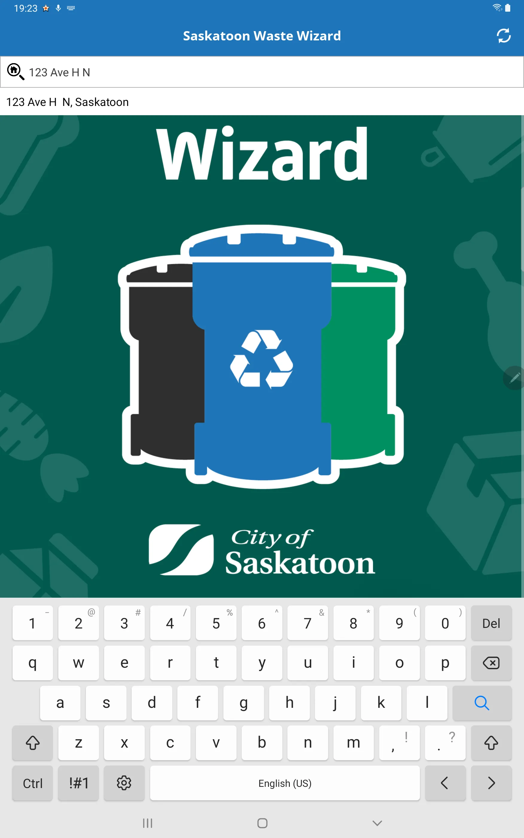 Saskatoon Waste Wizard | Indus Appstore | Screenshot